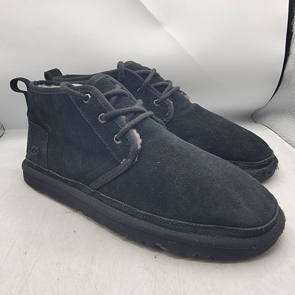 UGG Neumel Mens 11 Black Suede Chukka Boots Shoes Lined Walking Casual 3236